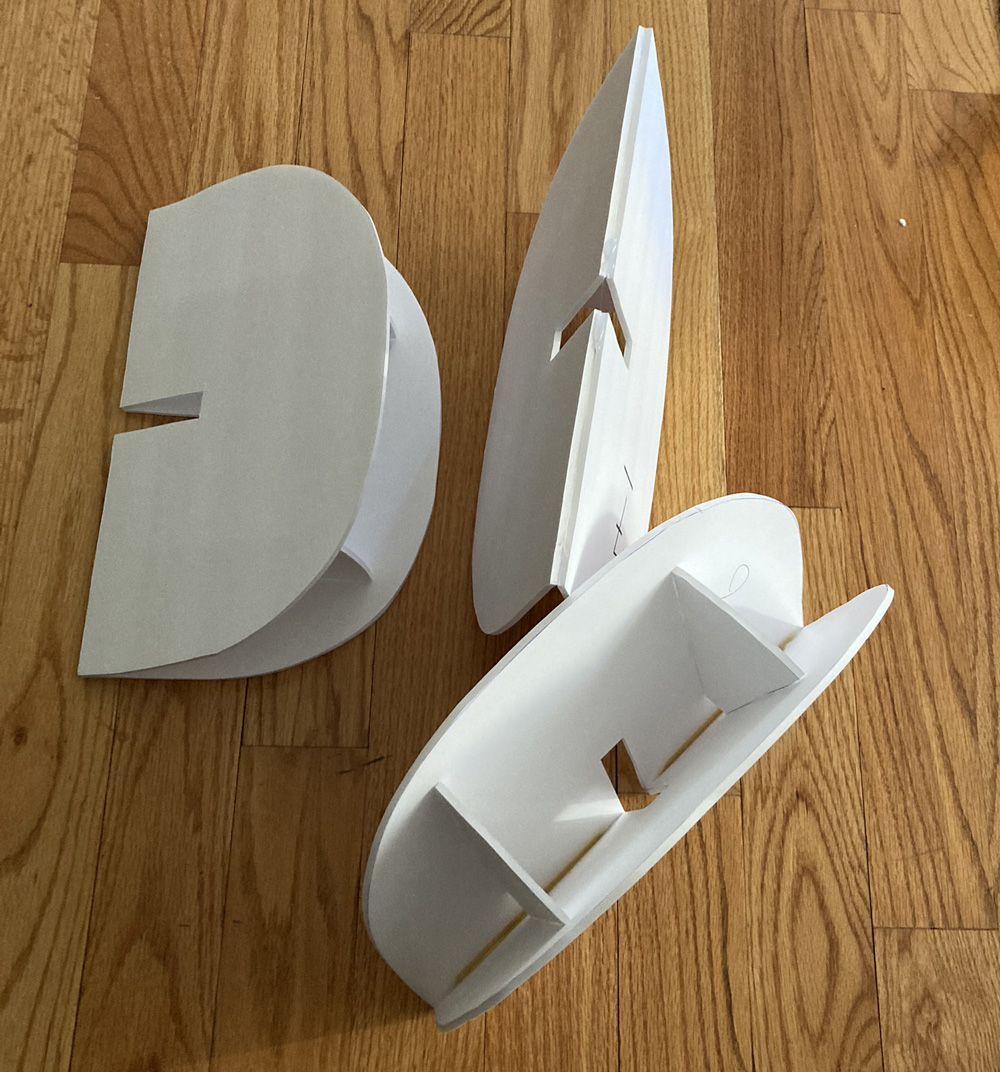 Pumpkin Night mask - building the wedges