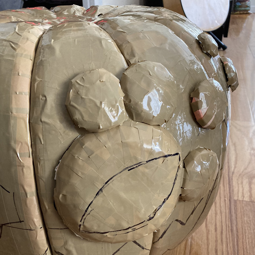 Pumpkin Night mask - close up of eye and bumps