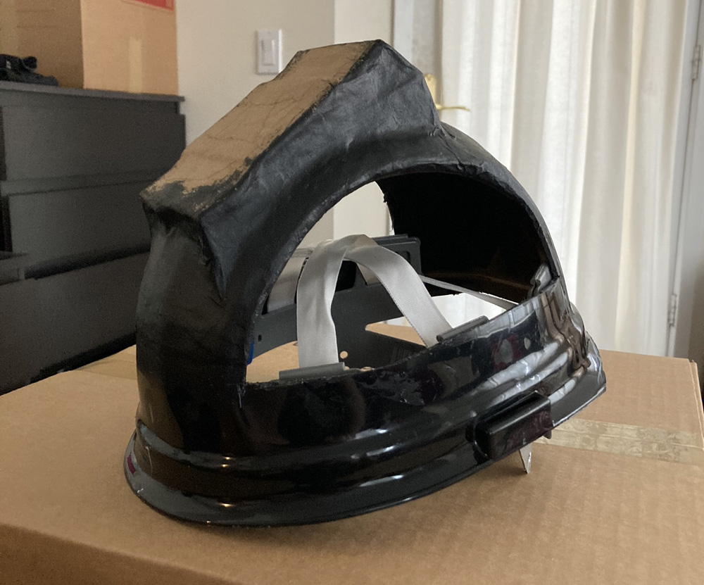 Pumpkin Night mask - preparing the hard hat
