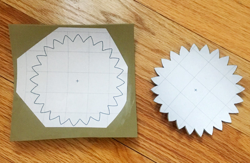 Making foam gears - pasting onto craft foam