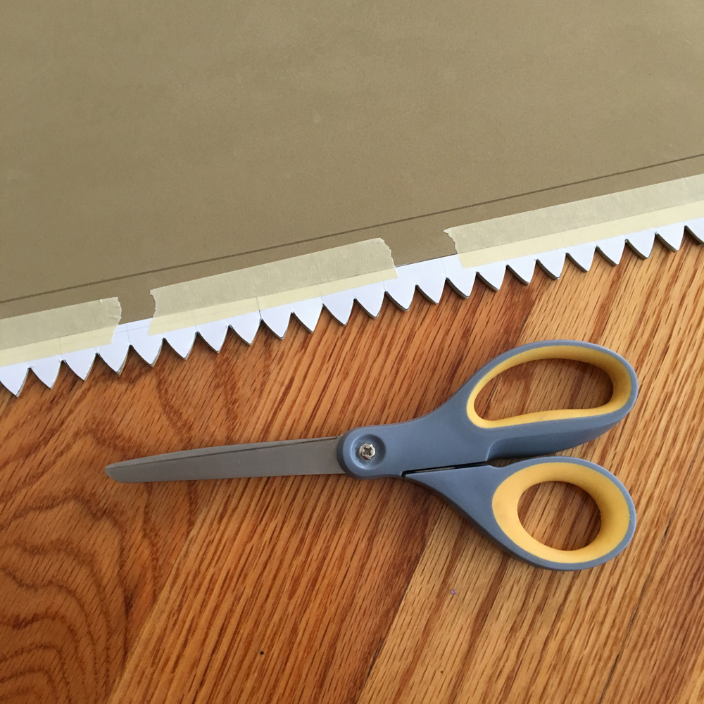 Foam gears mask - cutting out the gears