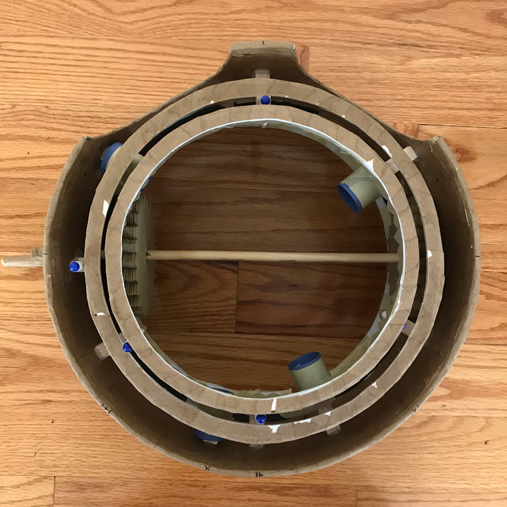 With rotating rings in place