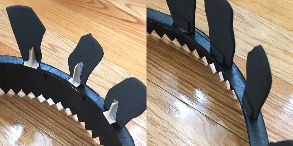 Mounting the skeletons on the rings