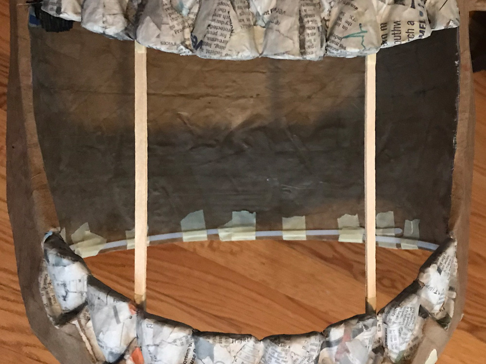 Clockwork skull mask - building the door frame