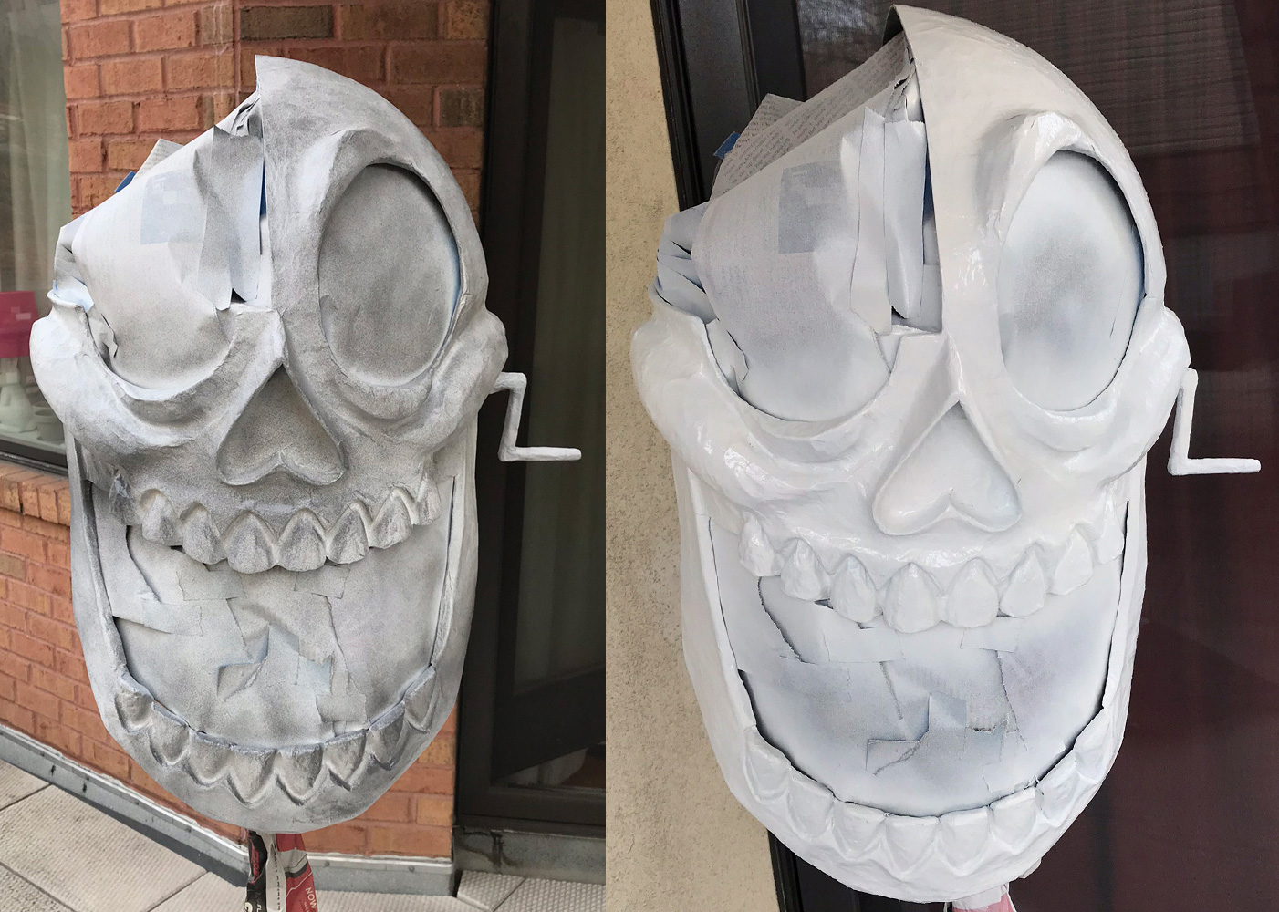 Clockwork skull mask - spray paint