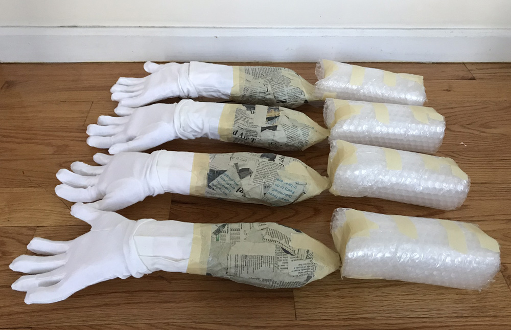 Spider skeleton costume - arms completed