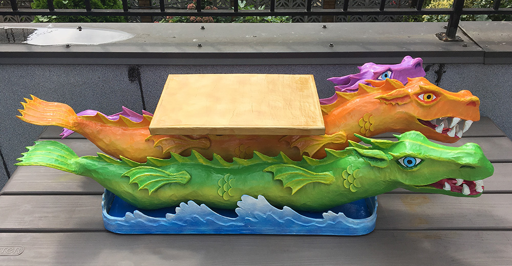 Sea serpent sculpture