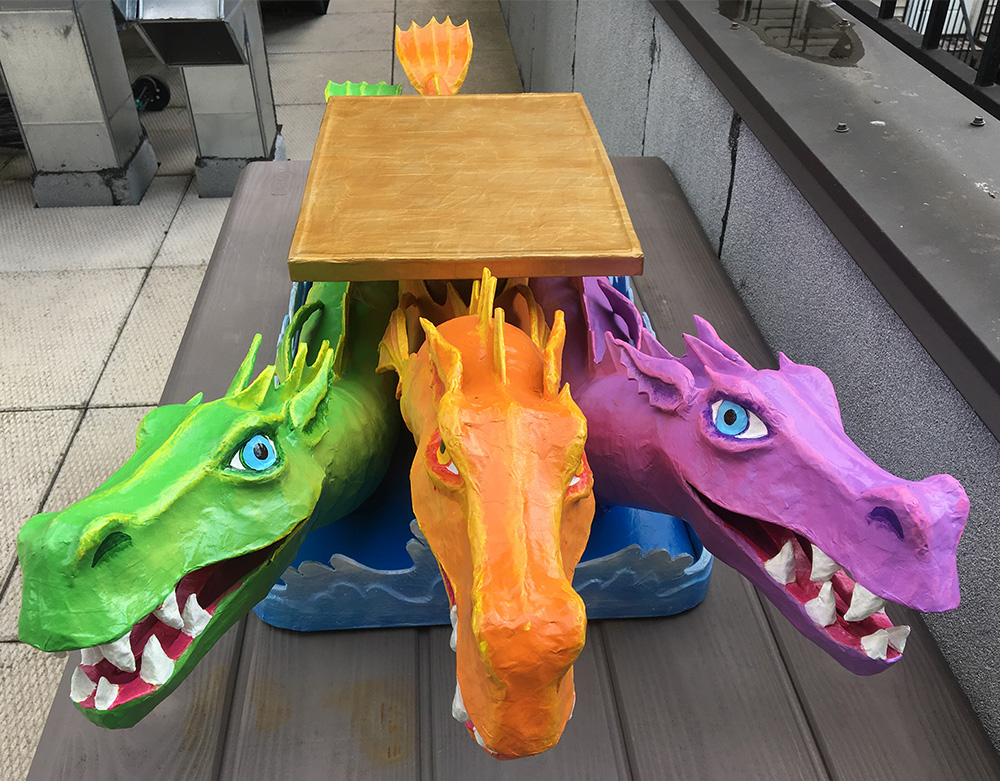 Three headed sea serpent