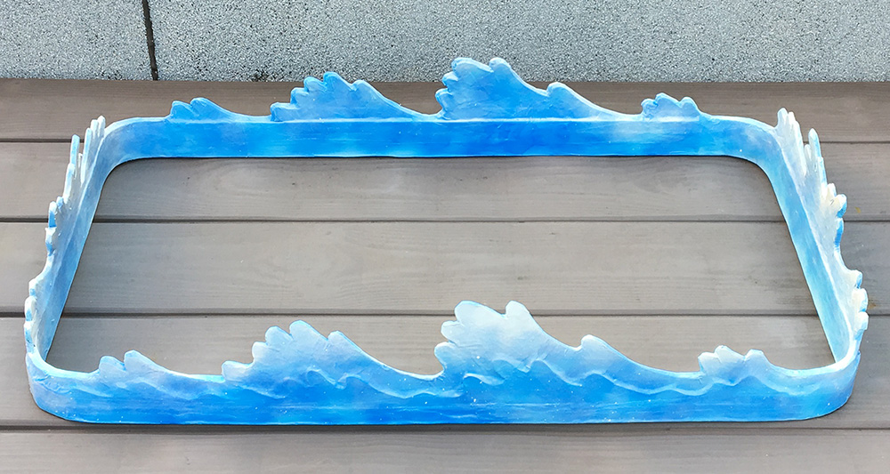 Water finished and painted
