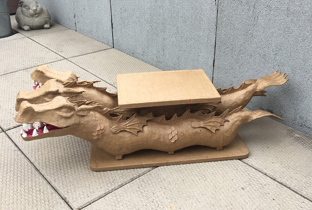 Paper mache sea serpent