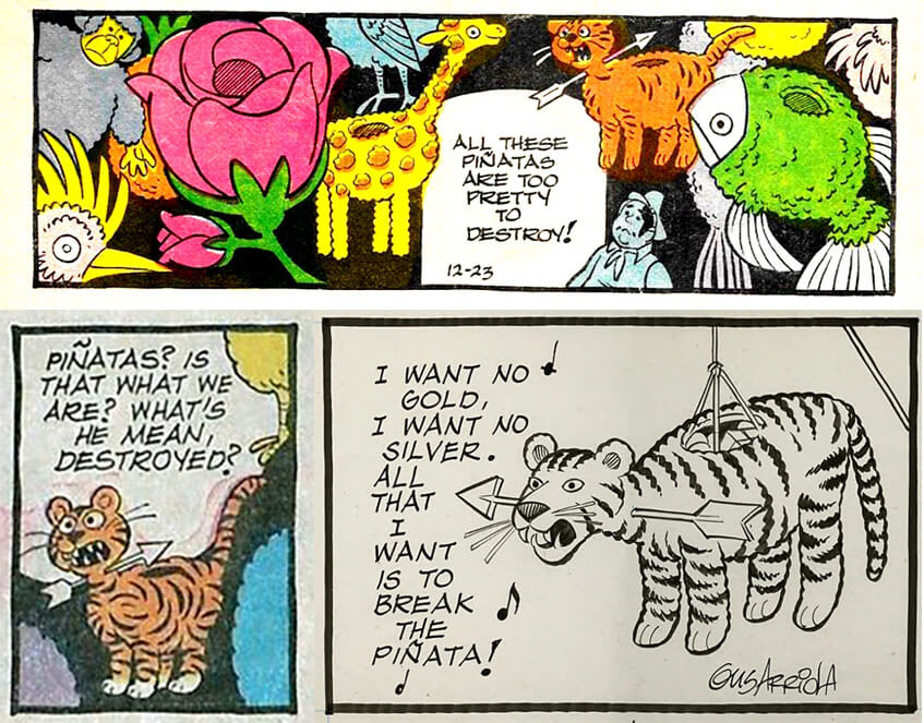 Tiger pinata sculpture - reference drawings