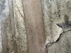 Close-up of the striations on a sedimentary rock